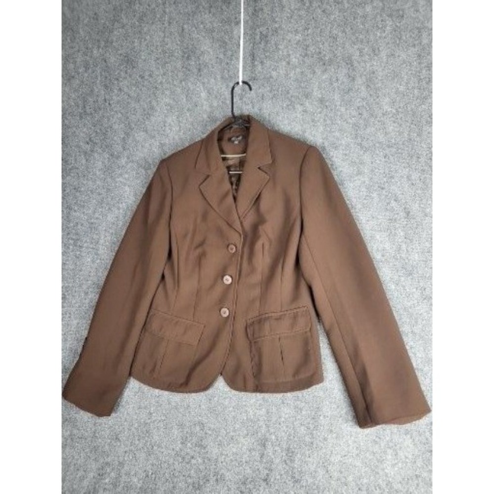 Camille La Vie Blazer Women Sz 8 Brown 3 Button Office Professional Workwear